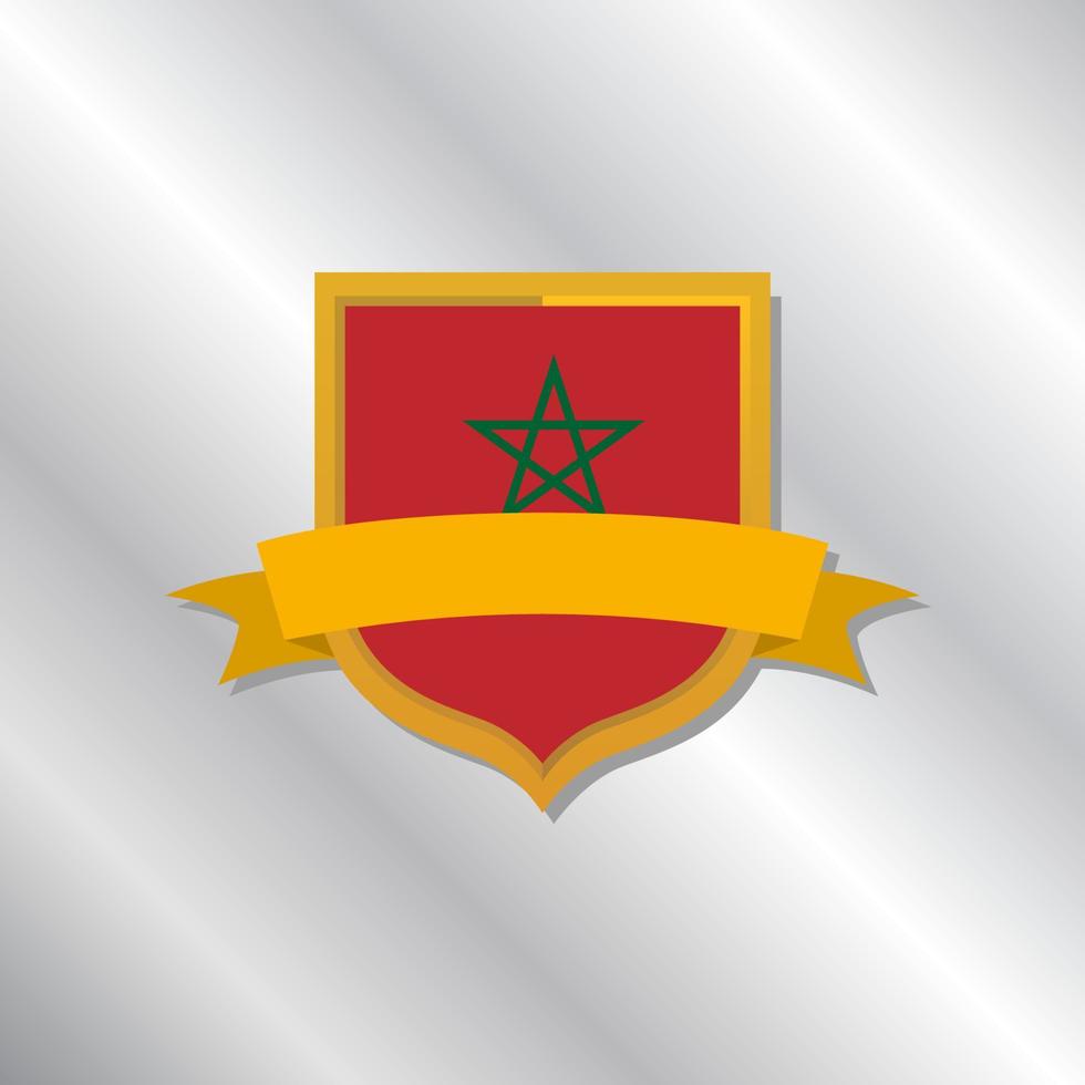 Illustration of Morocco flag Template vector