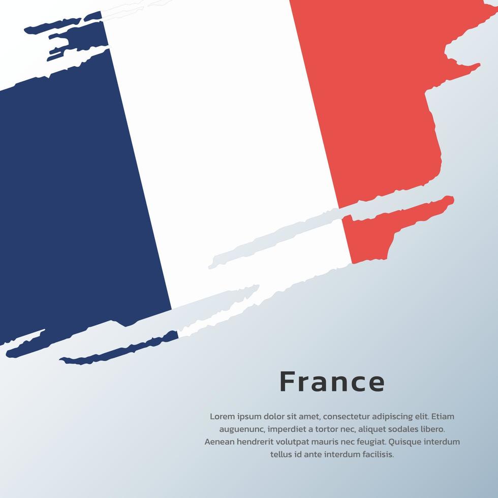 ilustración de la plantilla de la bandera de francia vector