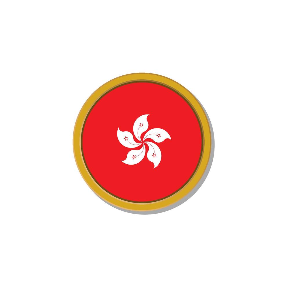 Illustration of Hong Kong flag Template vector