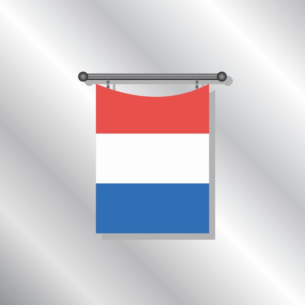 ilustración de la plantilla de la bandera de luxemburgo vector