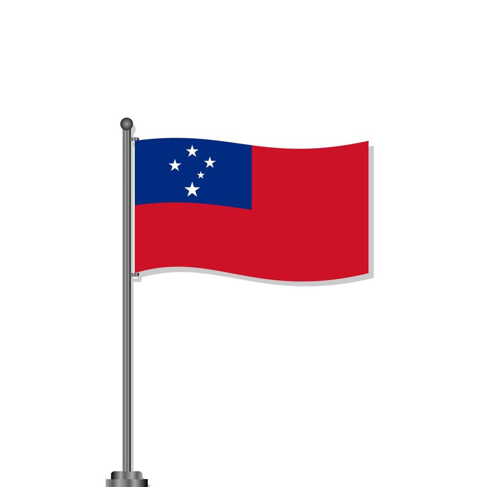 Illustration of Samoa flag Template vector