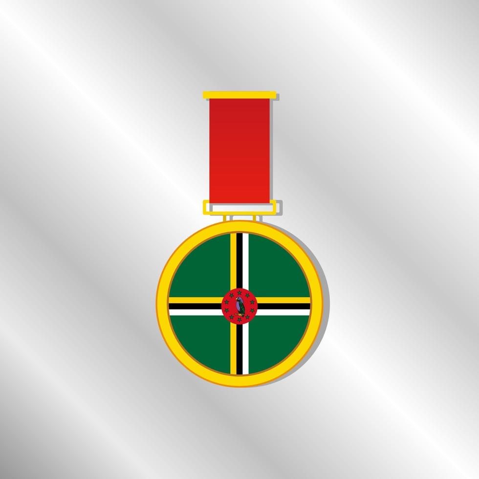 Illustration of Domonica flag Template vector