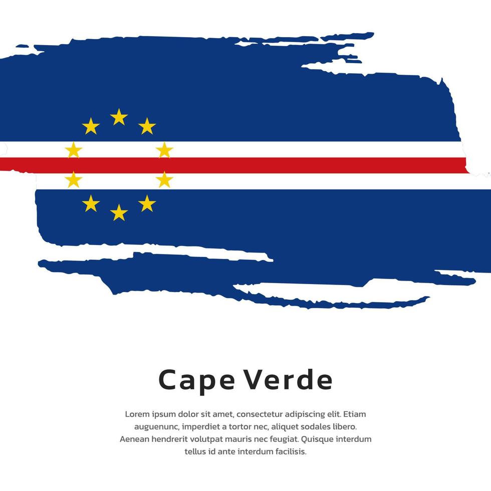 ilustración de la plantilla de la bandera de cabo verde vector