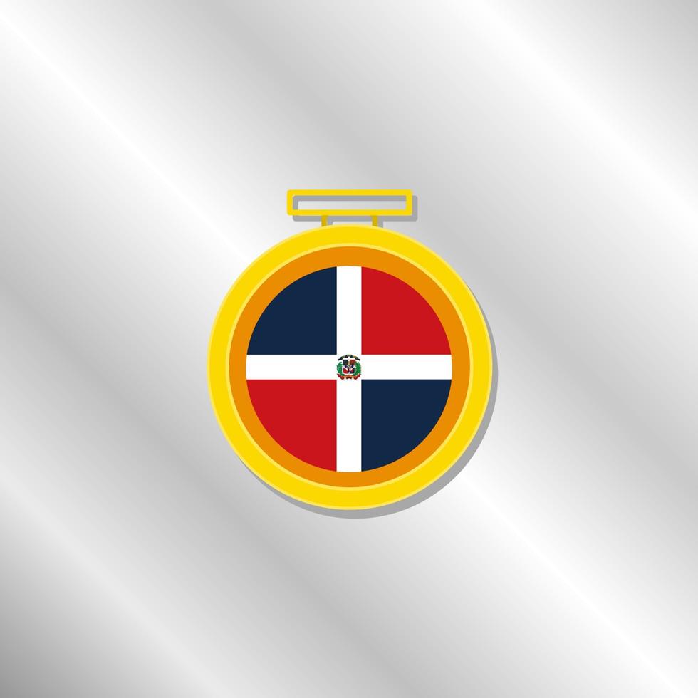 Illustration of Dominican Republic flag Template vector