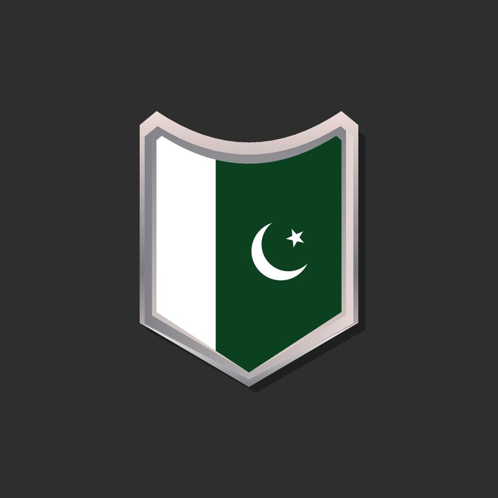 ilustración de la plantilla de la bandera de pakistán vector