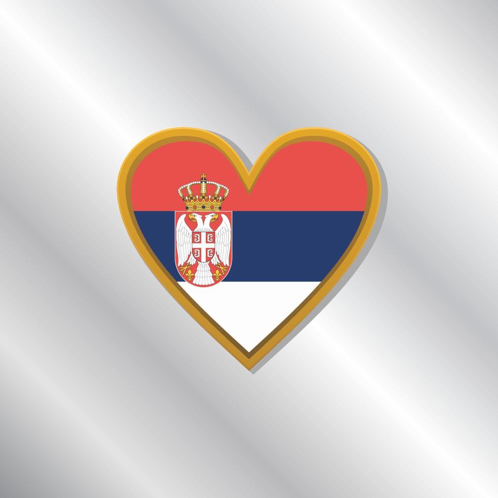 Illustration of Serbia flag Template vector