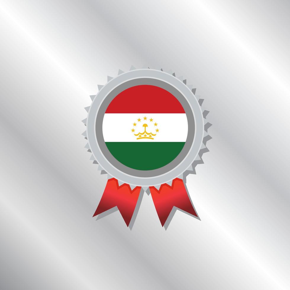 ilustración de la plantilla de la bandera de tayikistán vector