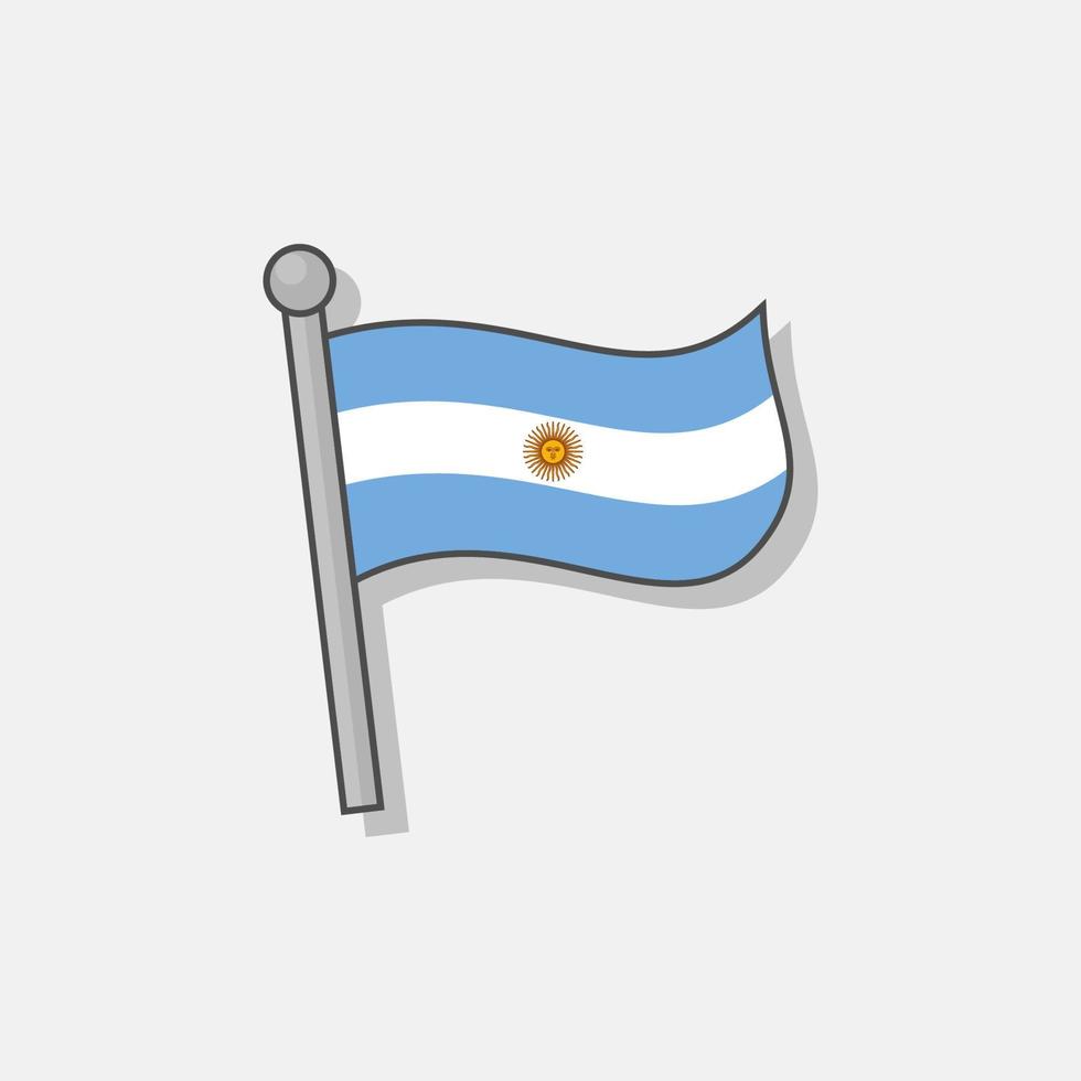 ilustración de plantilla de bandera argentina vector