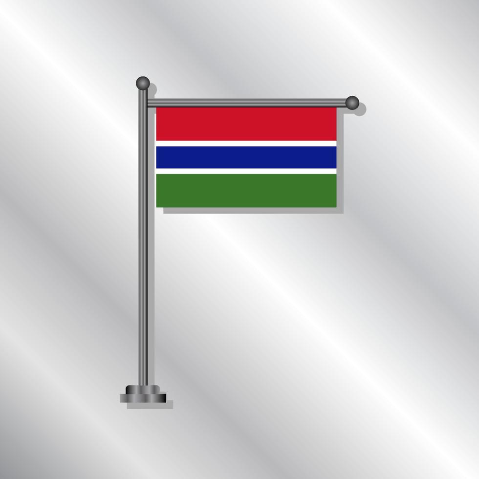 Illustration of Gambia flag Template vector