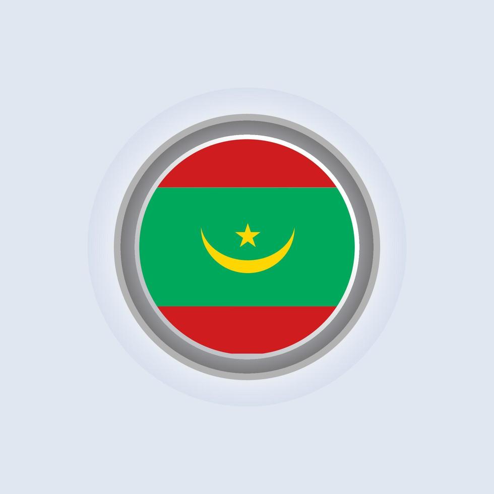 ilustración de la plantilla de la bandera de mauritania vector