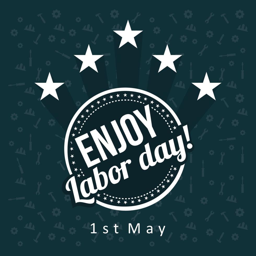 Happy Labour day design with creative background vector