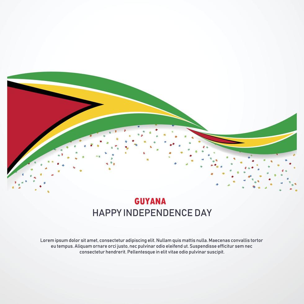 Guyana Happy independence day Background vector