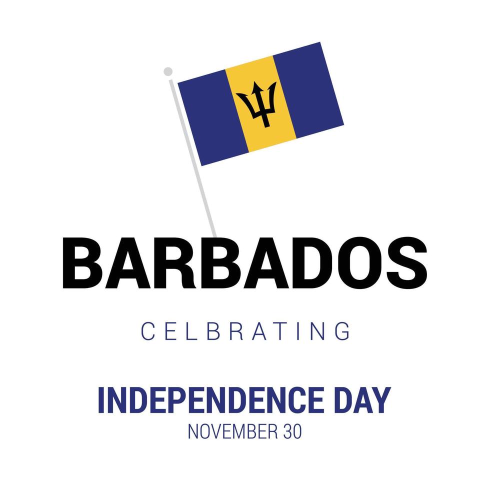 Barbados Independence day card design vector 13370693 Vector Art at