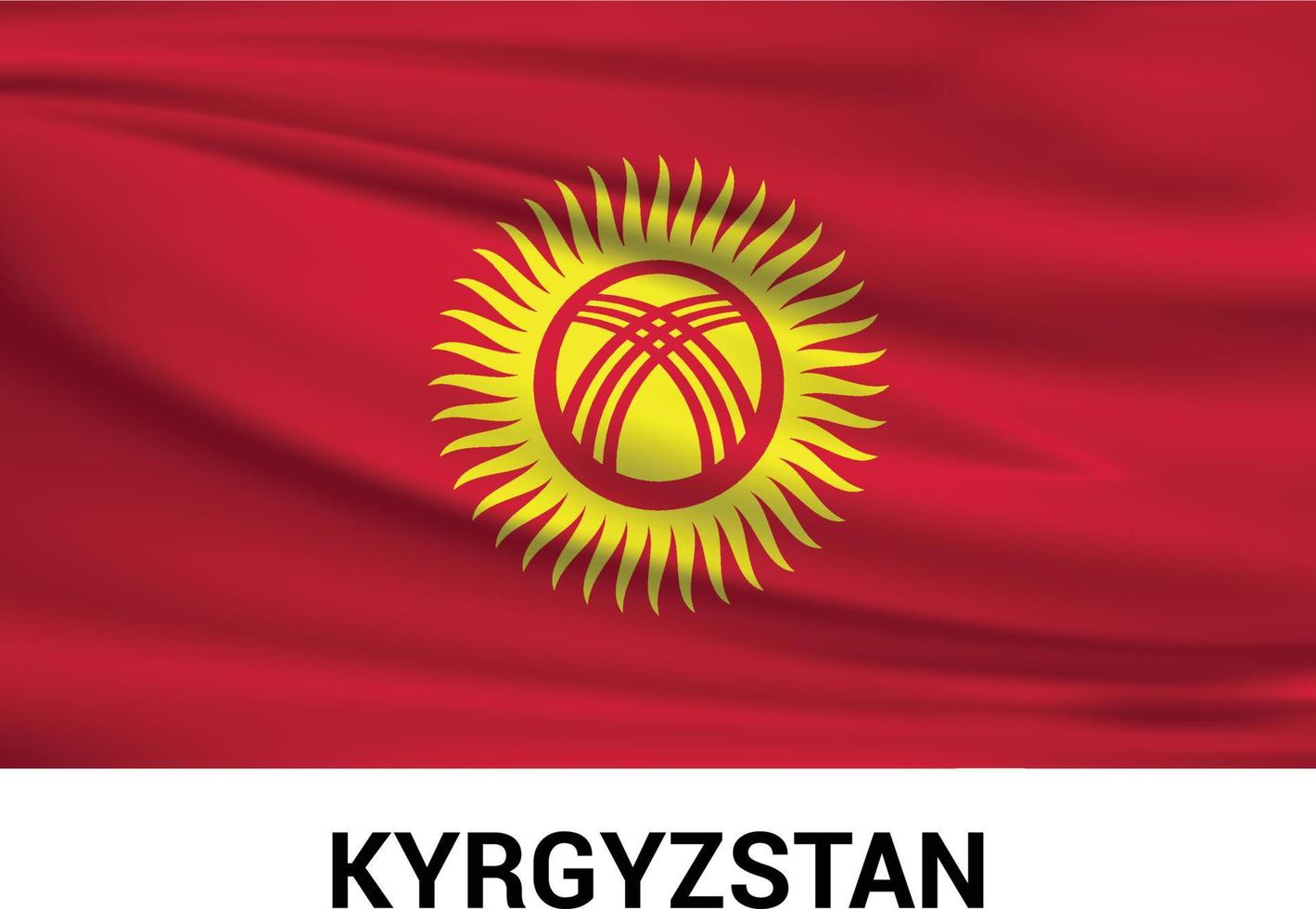 Kyrgyzstan flag design vector