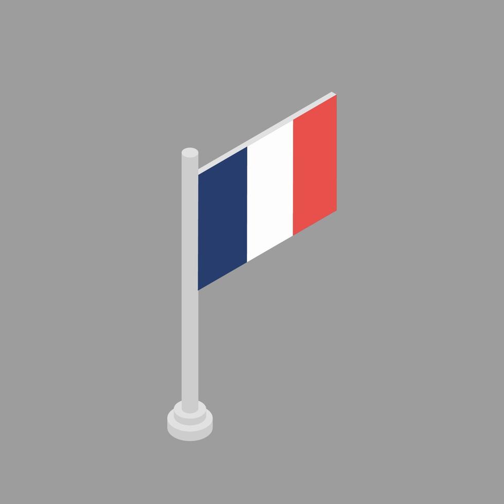 ilustración de la plantilla de la bandera de francia vector