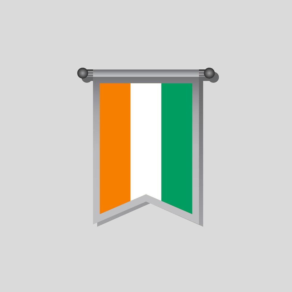 Illustration of Ivory Coast flag Template vector