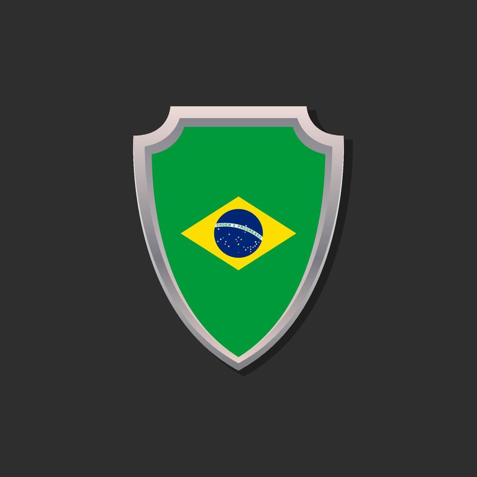 Illustration of Brazil flag Template vector