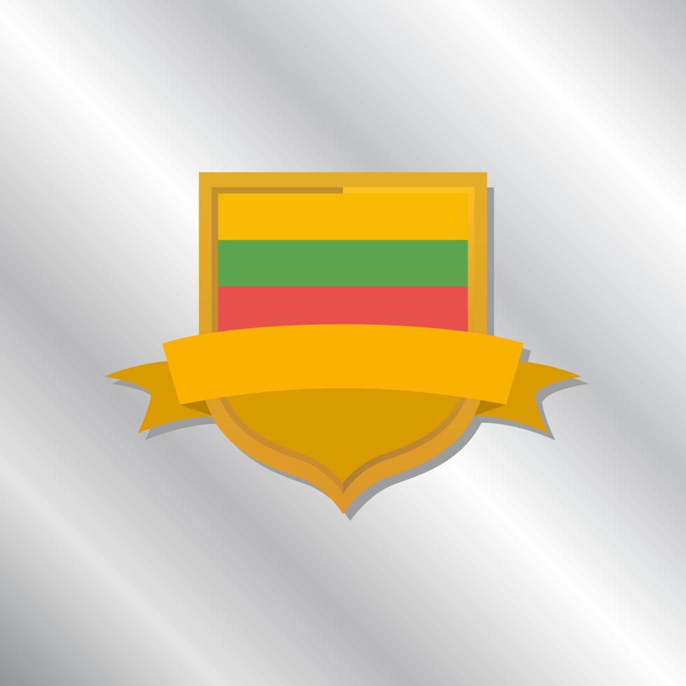 ilustración de la plantilla de la bandera de lituania vector