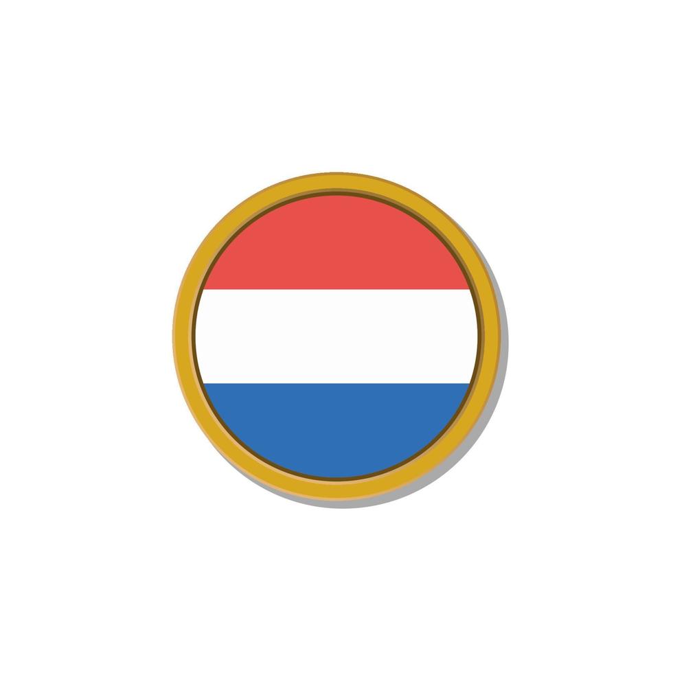 Illustration of Luxembourg flag Template vector
