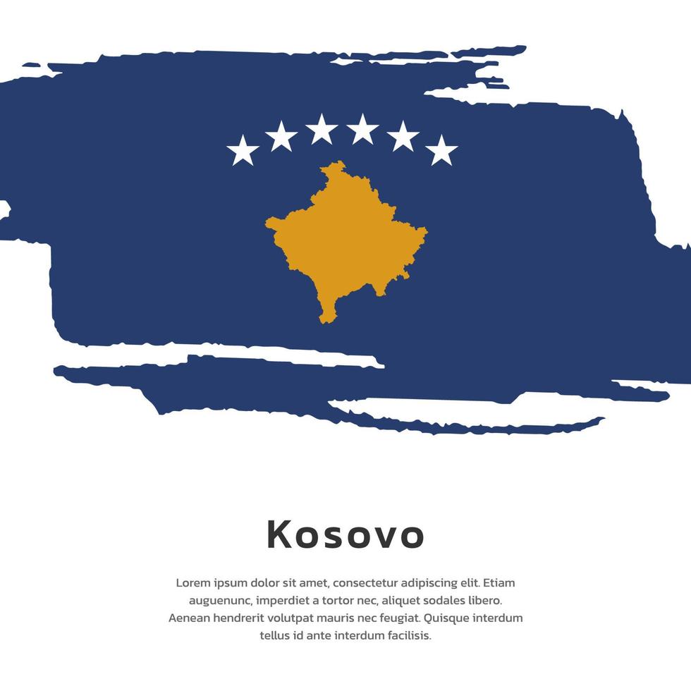 ilustración de la plantilla de la bandera de kosova vector