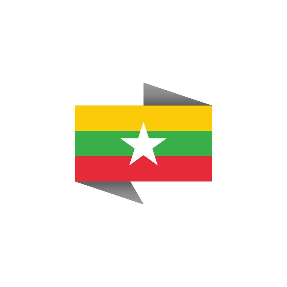 Illustration of Myanmar flag Template vector