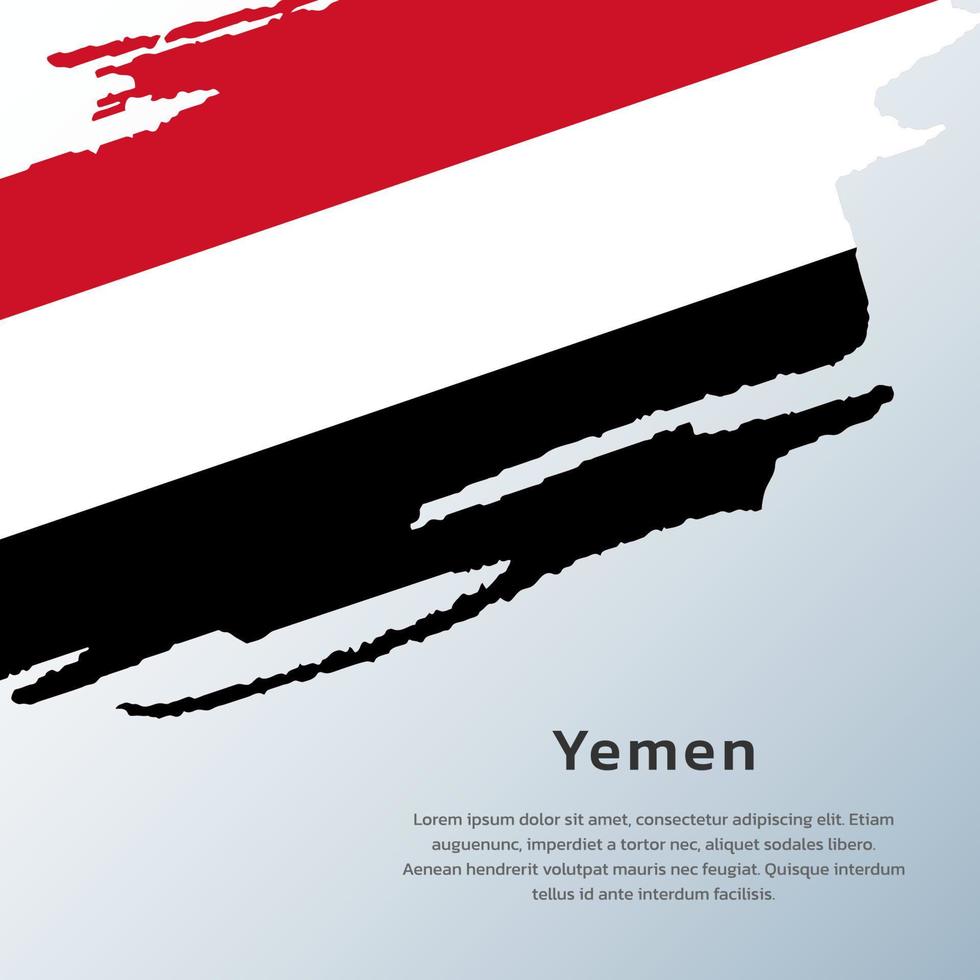 ilustración de la plantilla de la bandera de yemen vector