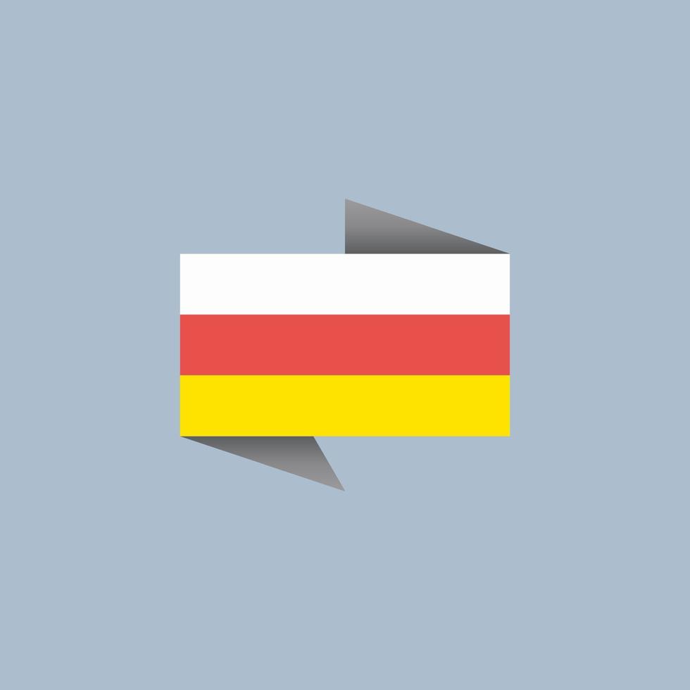 Illustration of South Ossetia flag Template vector