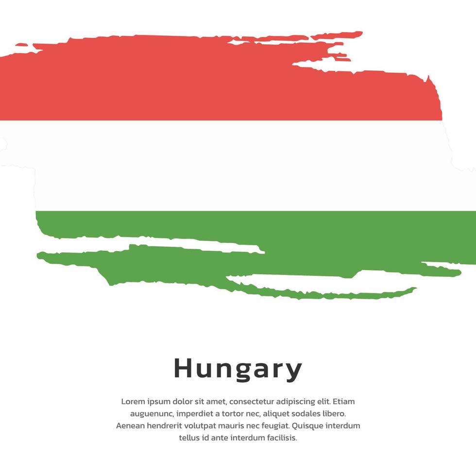 ilustración de la plantilla de la bandera de hungría vector