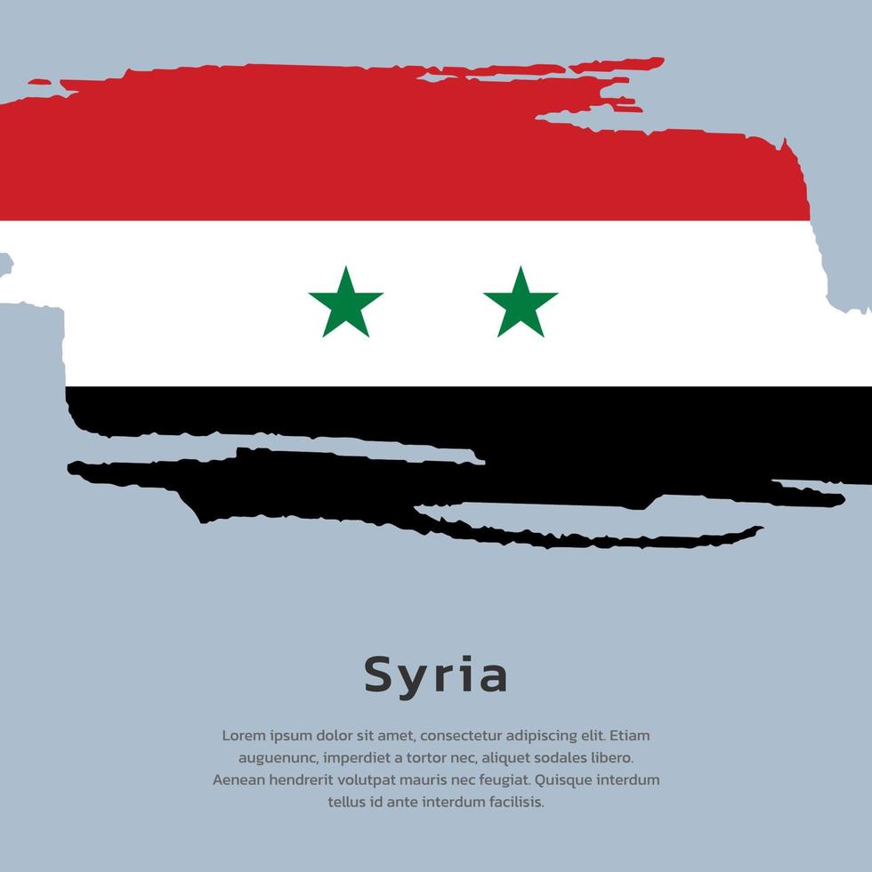 ilustración de la plantilla de la bandera de siria vector