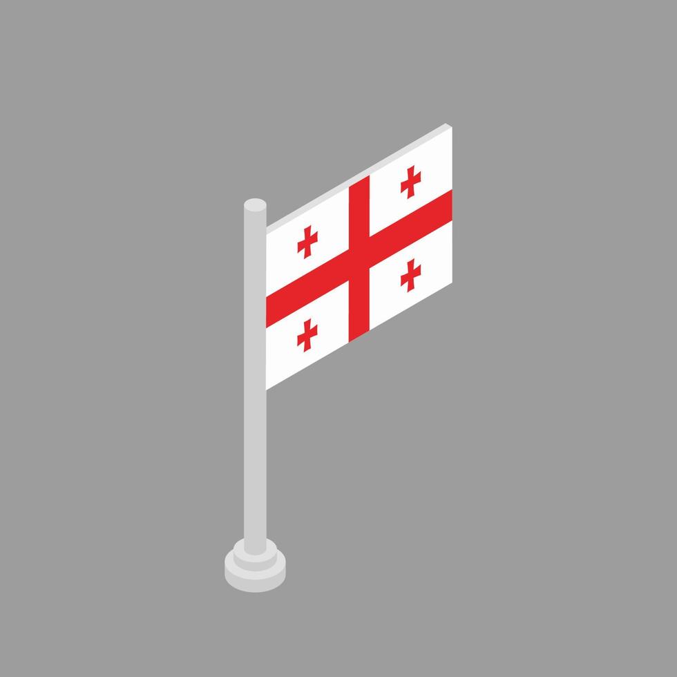 Illustration of Georgia flag Template vector