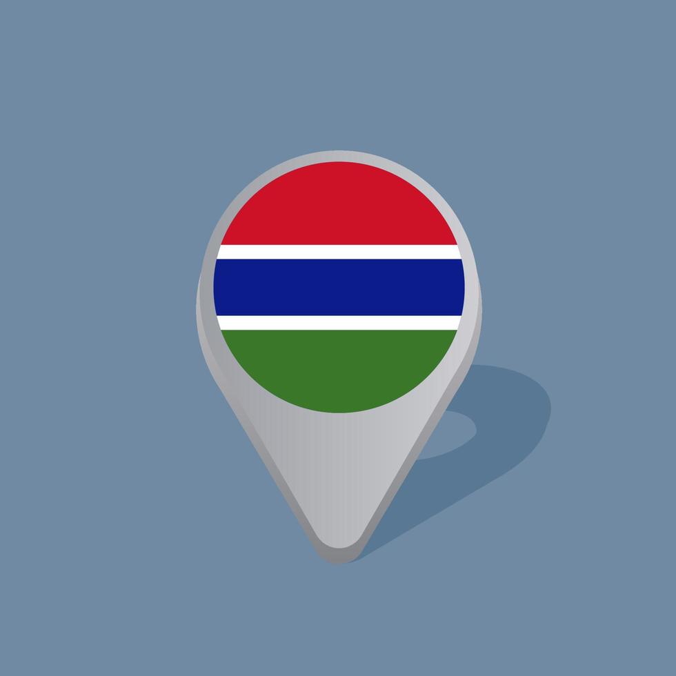Illustration of Gambia flag Template vector