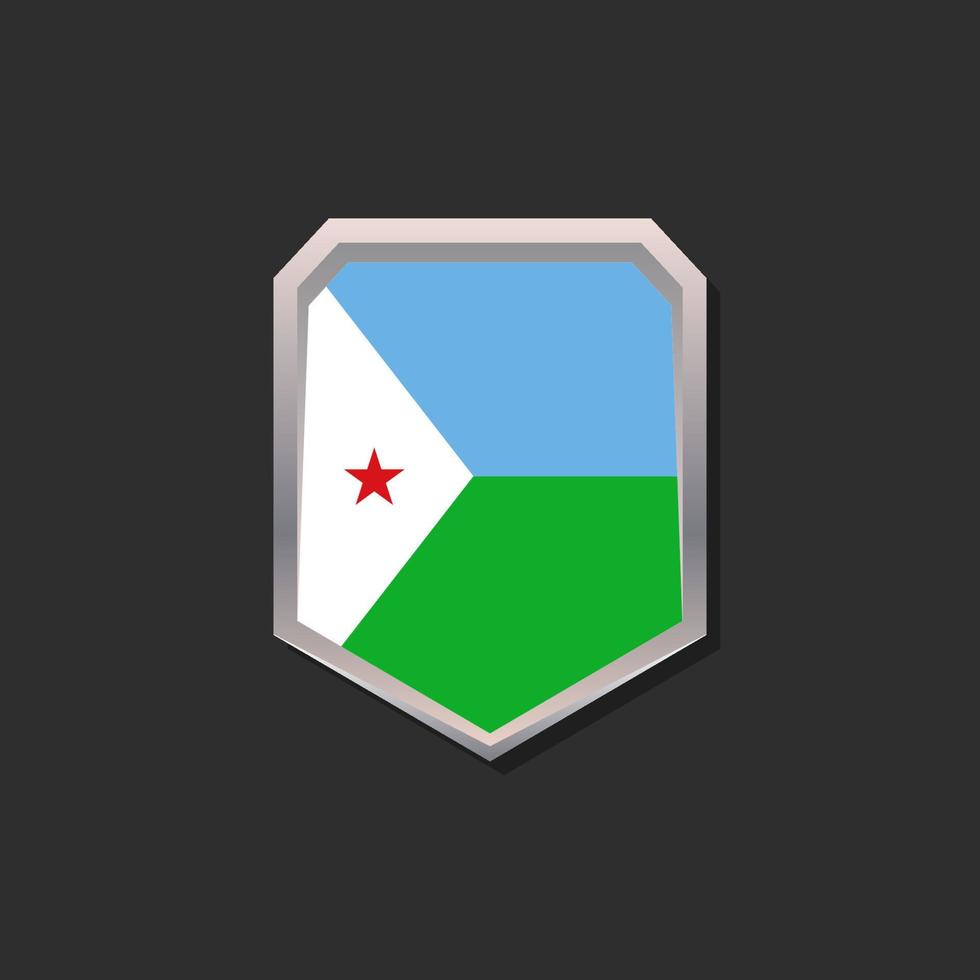 ilustración de la plantilla de la bandera de djibouti vector