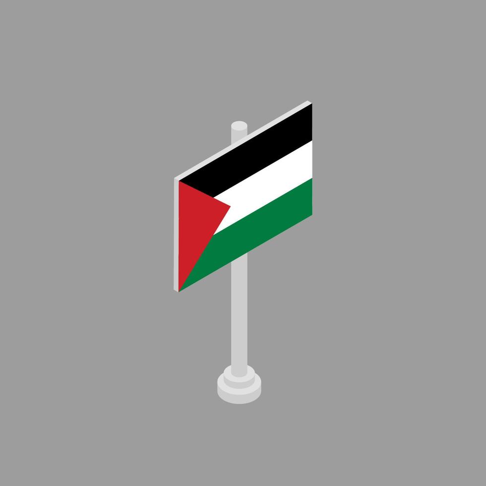 ilustración de la plantilla de la bandera palestina vector