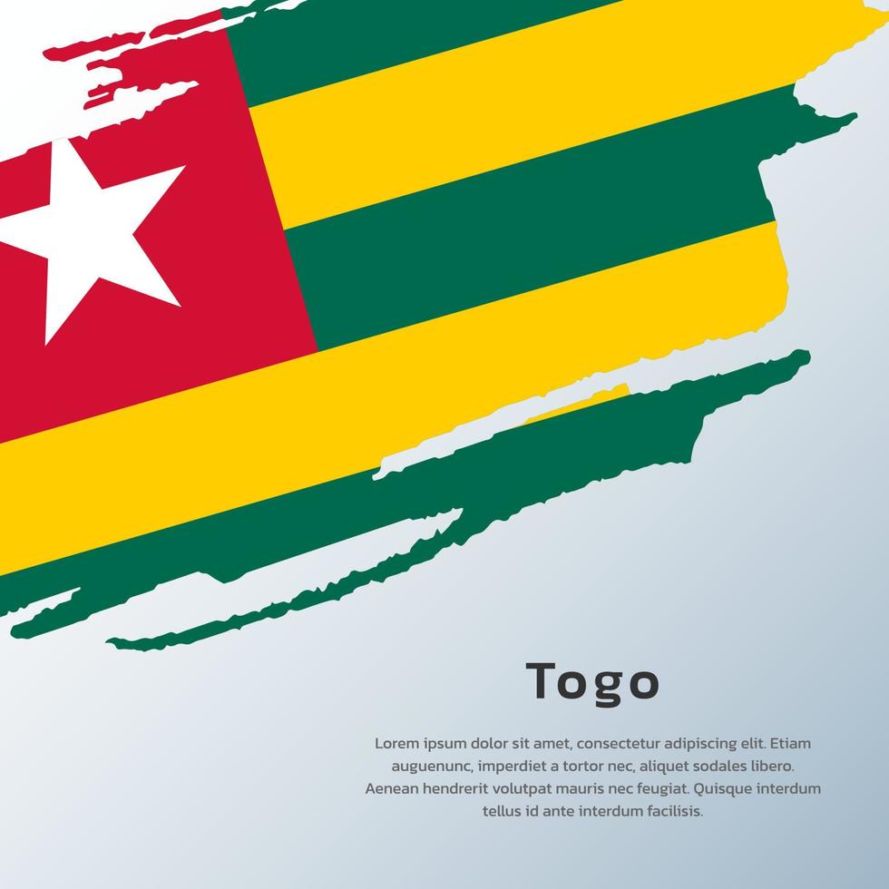 ilustración de la plantilla de la bandera de togo vector