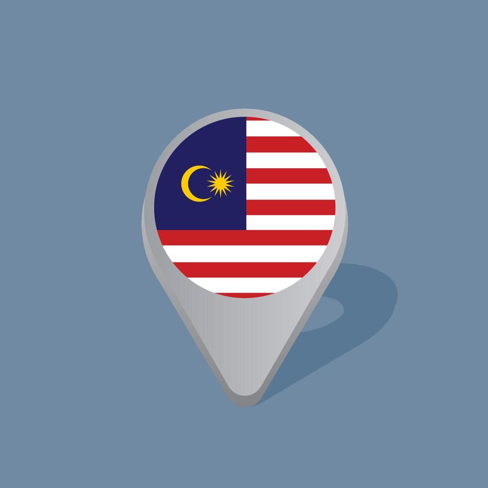 Illustration of Malaysia flag Template vector