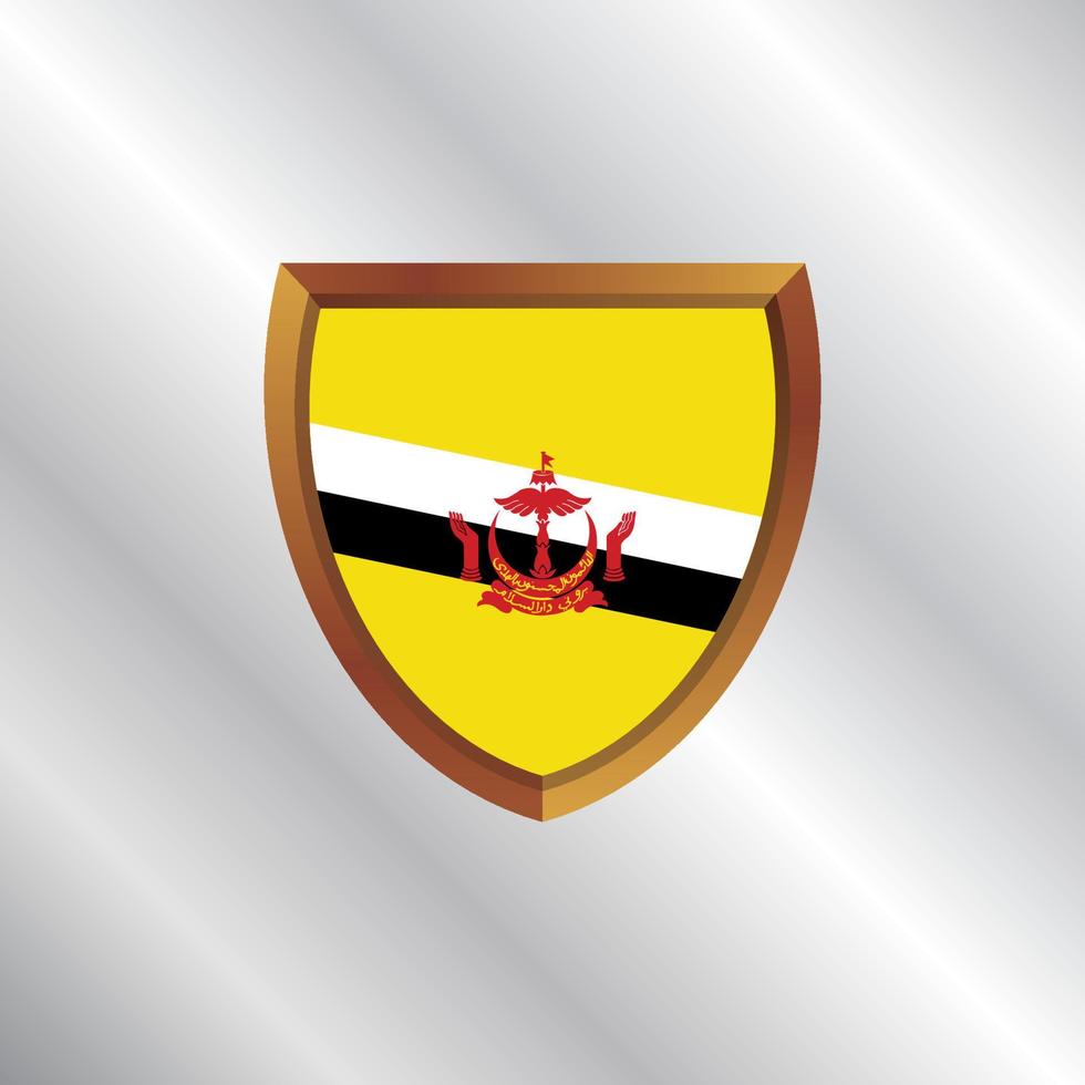 Illustration of Brunei flag Template vector
