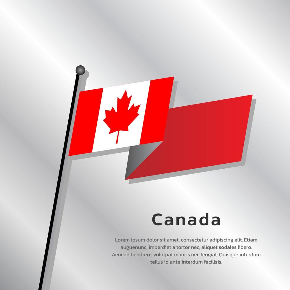 ilustración de la plantilla de la bandera de canadá vector