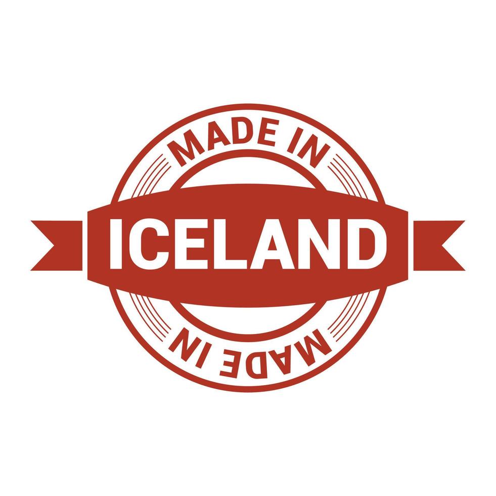 vector de diseño de sello de islandia