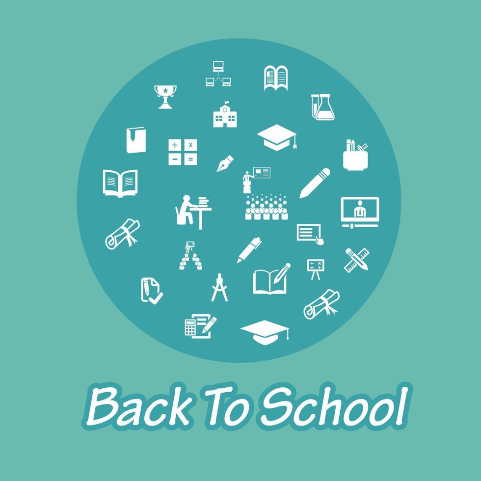 Back to school typographic design with stylish background vector