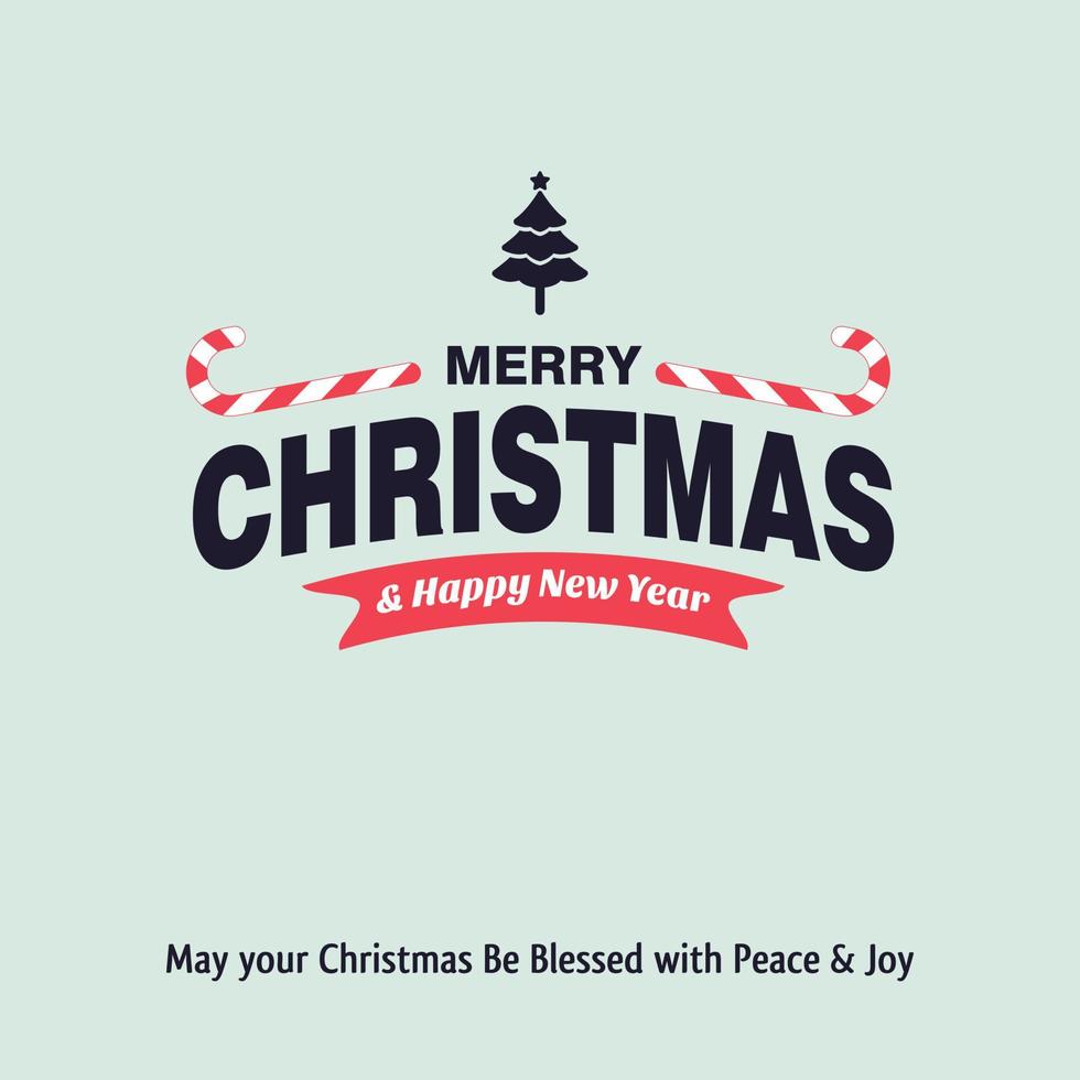 Merry Christmas card design vector