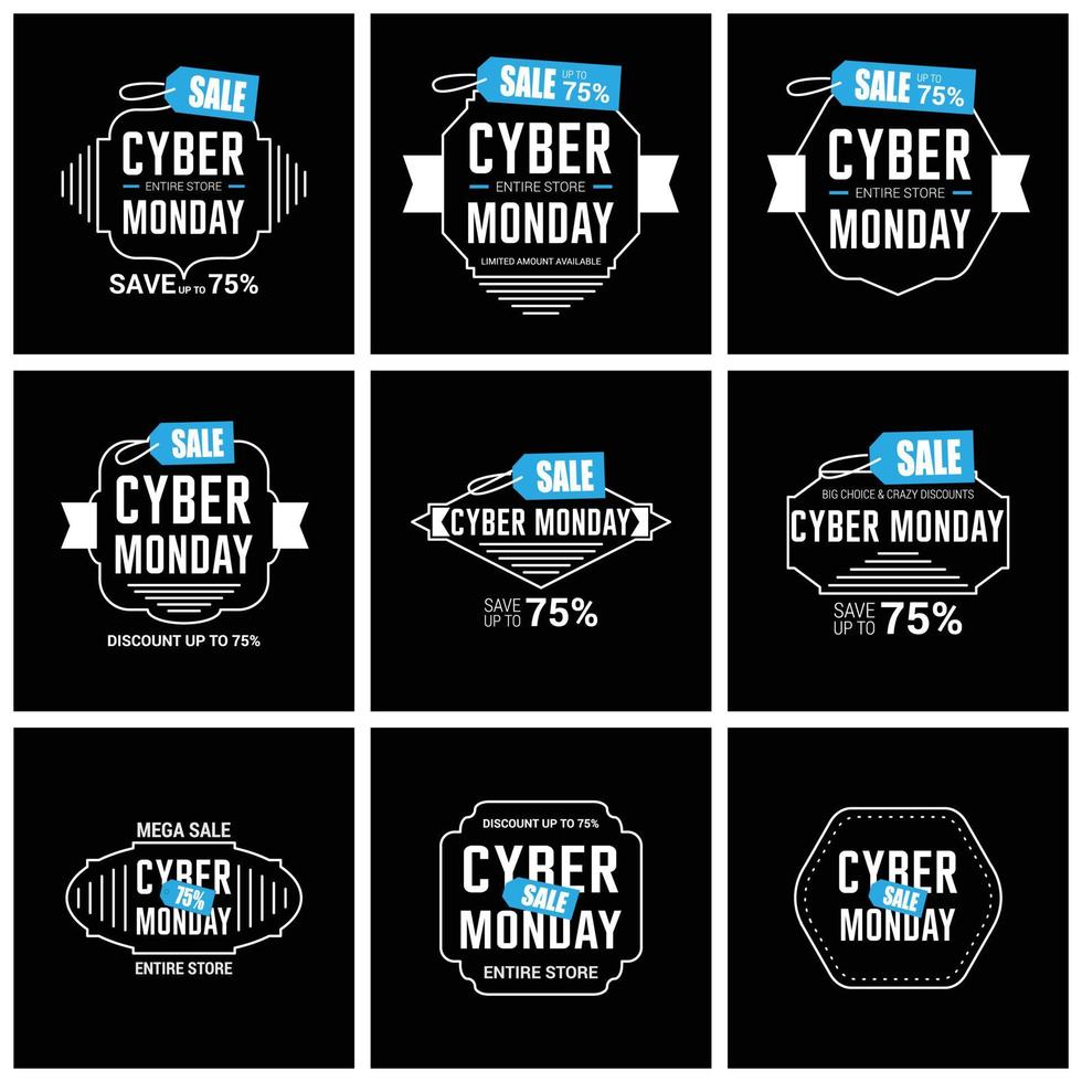 Cyber monday sale card with elegent design vector