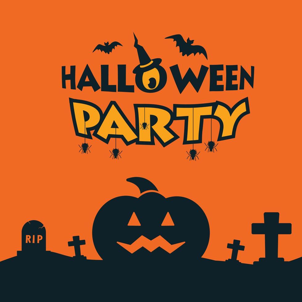 Happy Halloween design typography vector