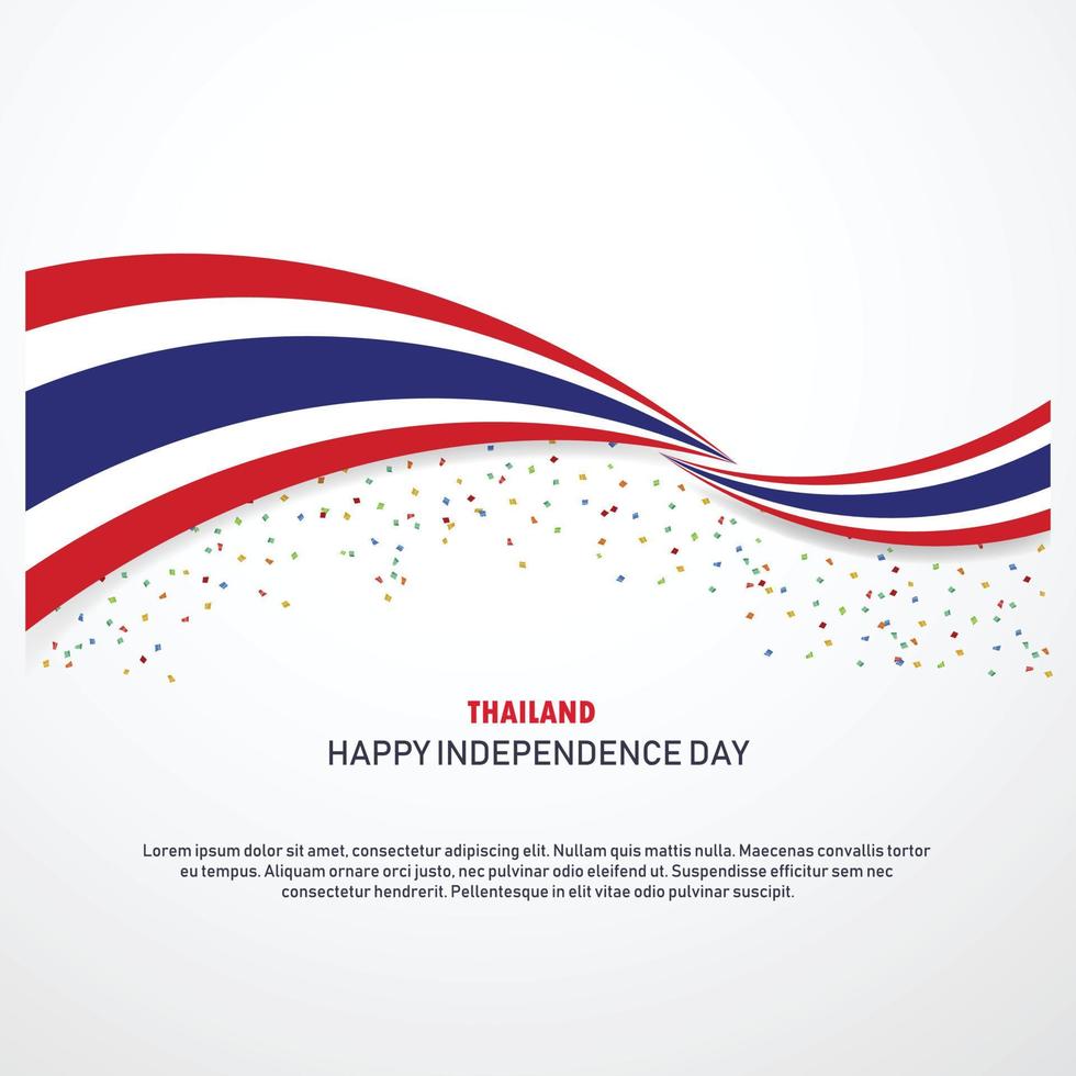 fondo de feliz día de la independencia de tailandia vector