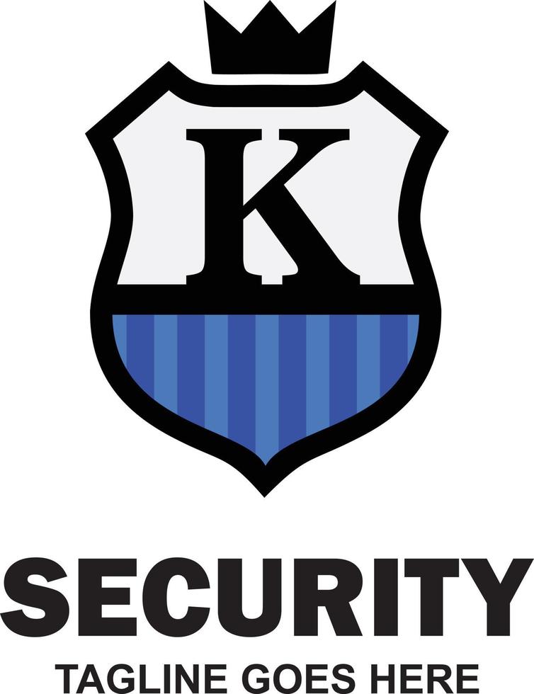 logotipo alfabético de empresa de seguridad y vector de tipografía