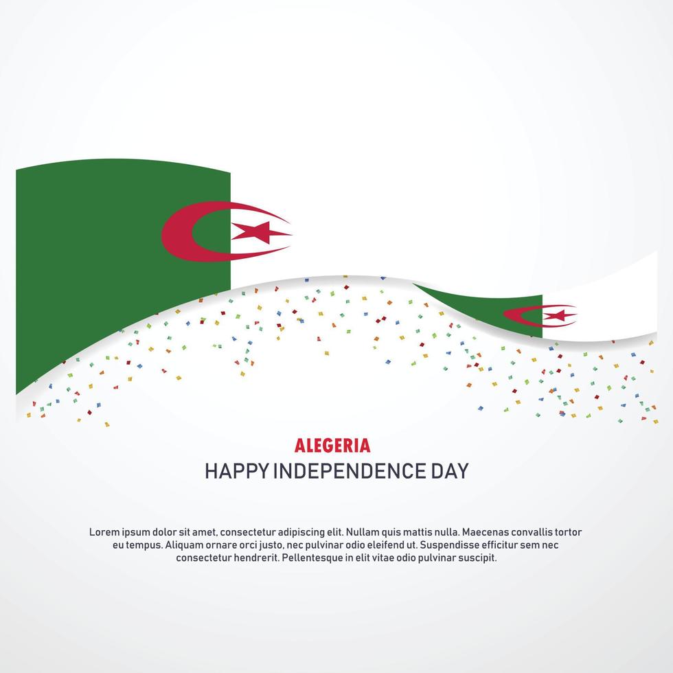 Alegeria Happy independence day Background vector