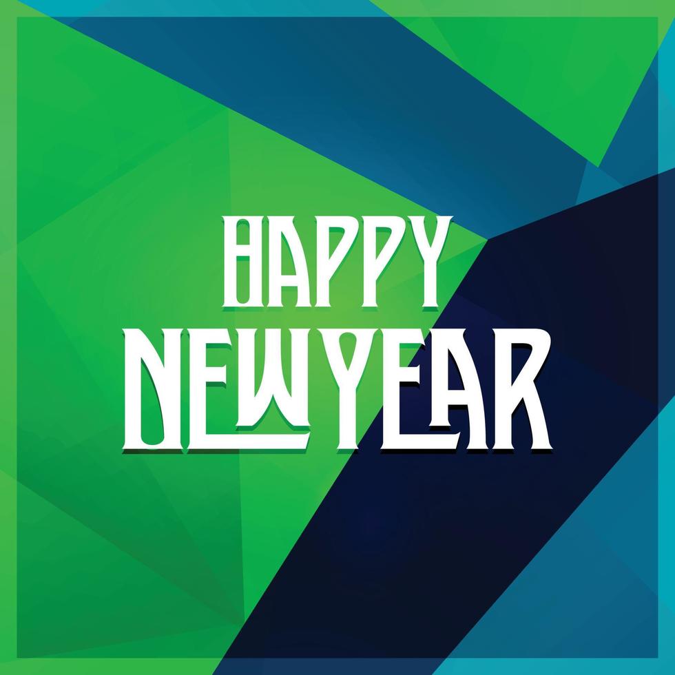 Happy New Year typographic design vector