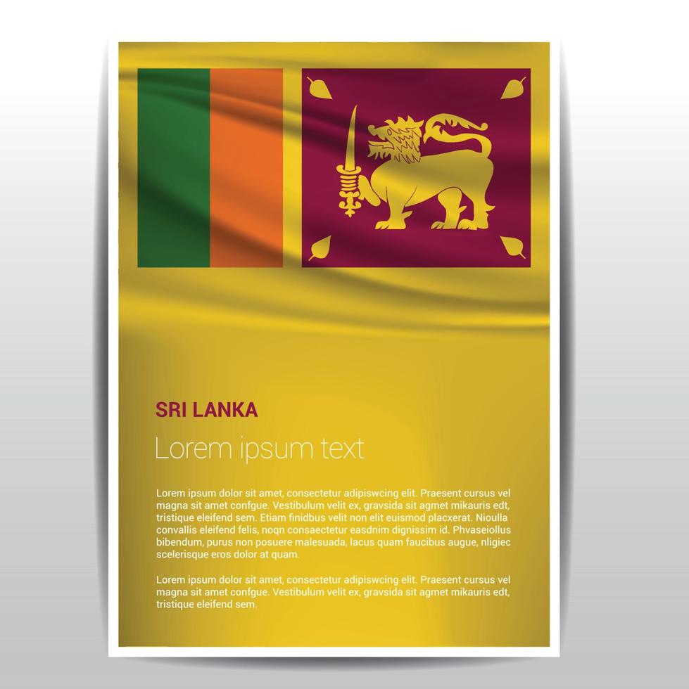 Srilanka Independence day design card vector