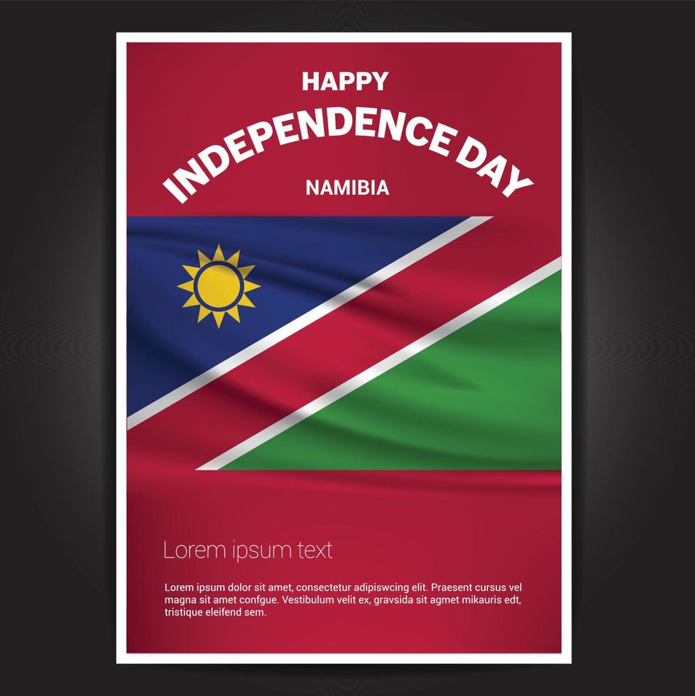 vector de tarjeta de diseño de feliz día de la independencia con banderas