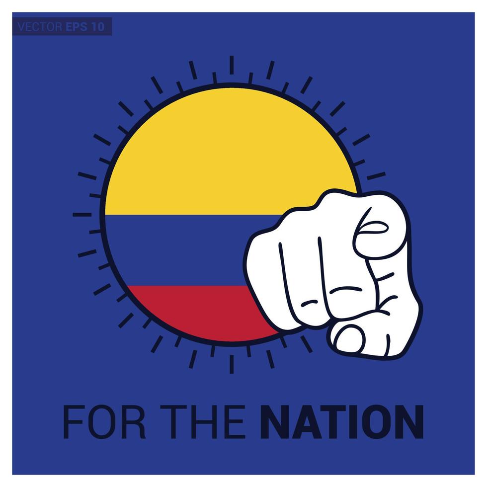 Country flag for nation with creative design vector