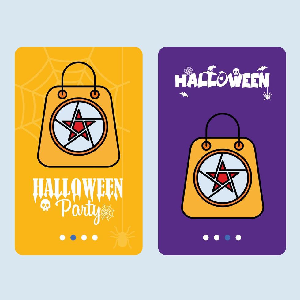 Happy Halloween invitation design with star vector